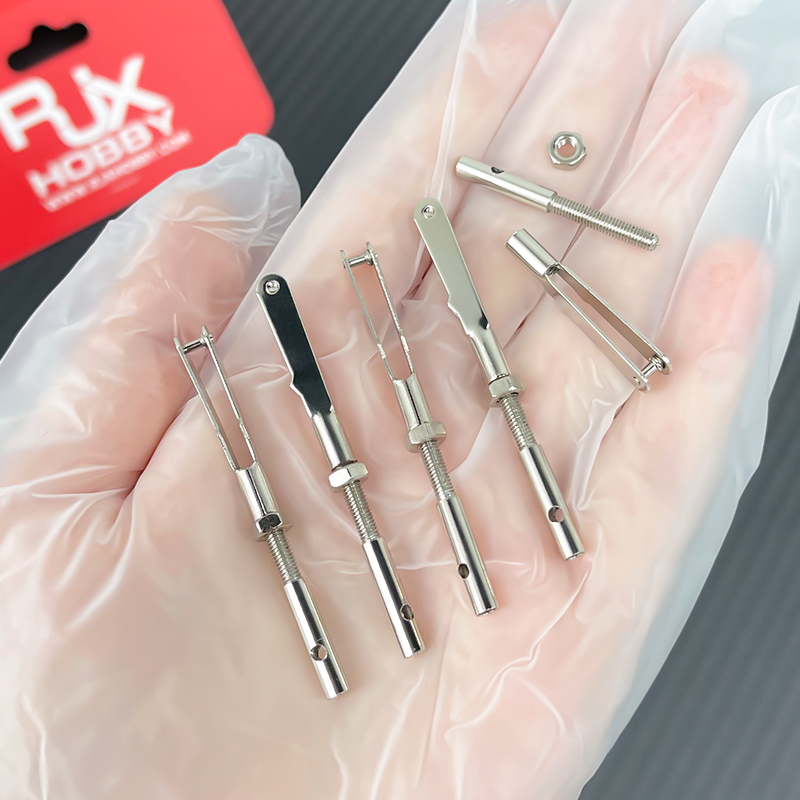 RJX 20pcs M2 M2.5 M3 Metal Collet Clevis Chuck Pull Rod Connector Coupler Screw Spare Parts For RC Aircraft Model