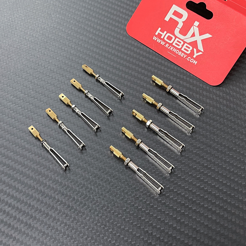 RJX 20pcs M2 M2.5 M3 Iron Metal Clevis Connector Set Pull Rod Chuck Coupler For DIY RC Aircraft Models
