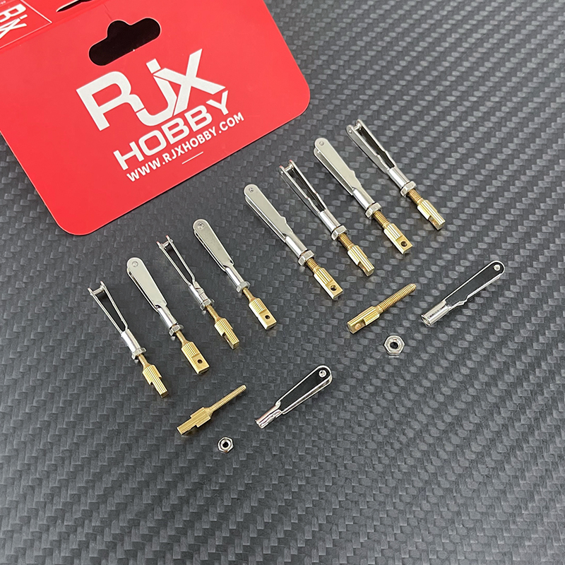 RJX 20pcs M2 M2.5 M3 Iron Metal Clevis Connector Set Pull Rod Chuck Coupler For DIY RC Aircraft Models