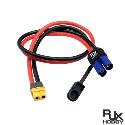 RJX 1pcs EC5 Male to XT60H Female Connector with SecureGrip Cover 10AWG Flexible Silicone Rubber Wire DC Power Cable