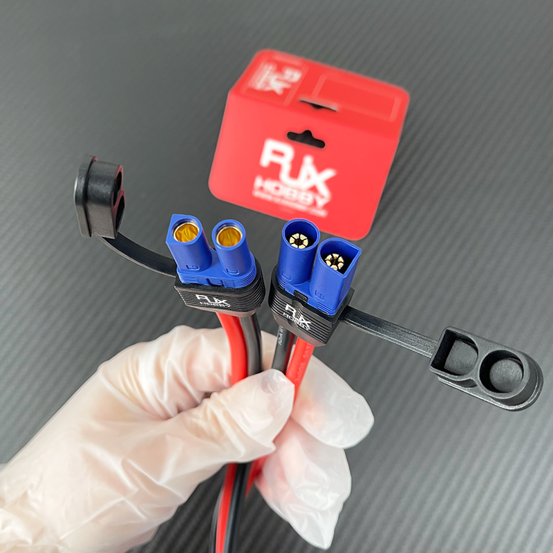 RJX 1pcs EC5 Male / Female plug connector with SecureGrip Cover 10AWG Flexible Silicone Rubber Wire 