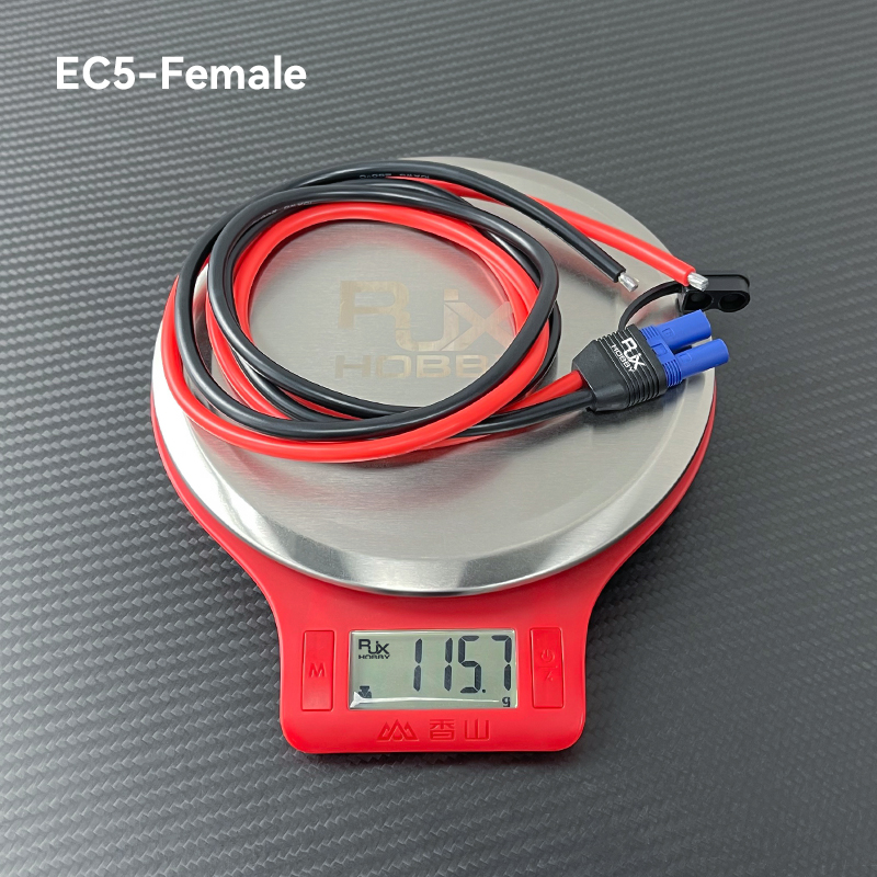 RJX 1pcs EC5 Male / Female plug connector with SecureGrip Cover 10AWG Flexible Silicone Rubber Wire 