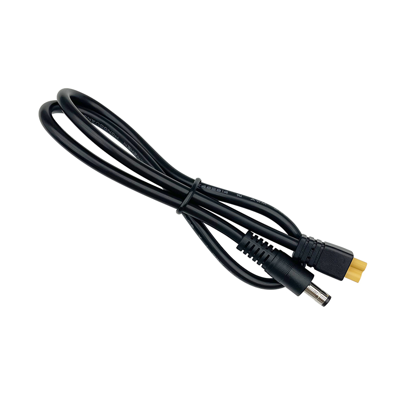 RJX 1pcs XT30UD Injection Molded Female to DC5525 Male Connector 15A 16AWG 500mm 