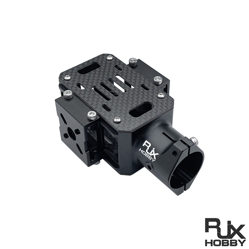 RJX 1pcs X8 Upper and lower Aluminum motor base with carbon sheet for 25mm Carbon Tube