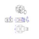 RJX 1pcs X8 Upper and lower Aluminum motor base with carbon sheet for 25mm Carbon Tube