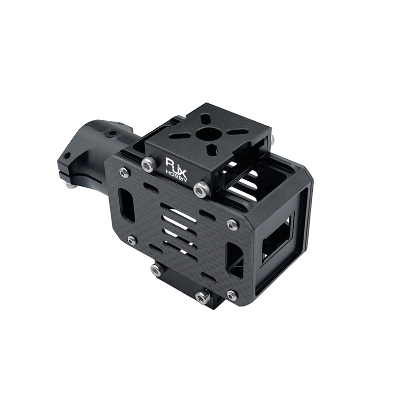 RJX 1pcs X8 Upper and lower Aluminum motor base with carbon sheet for 25mm Carbon Tube