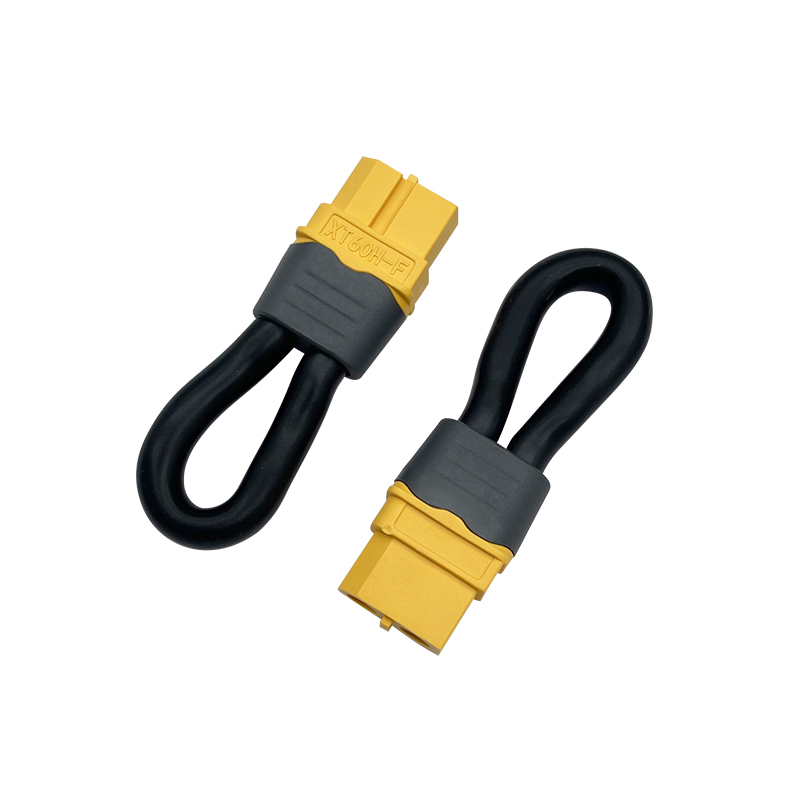 RJX 10pcs XT60H Female Short Circuit Bind Plug Loop Connector with 10AWG Silicone Wire