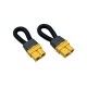 RJX 10pcs XT60H Female Short Circuit Bind Plug Loop Connector with 10AWG Silicone Wire