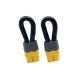 RJX 10pcs XT60H Female Short Circuit Bind Plug Loop Connector with 10AWG Silicone Wire