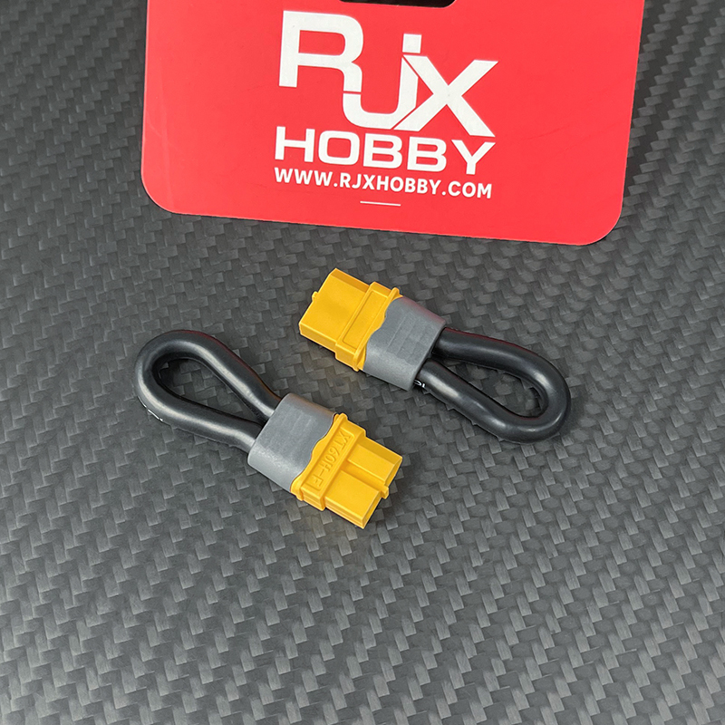 RJX 10pcs XT60H Female Short Circuit Bind Plug Loop Connector with 10AWG Silicone Wire
