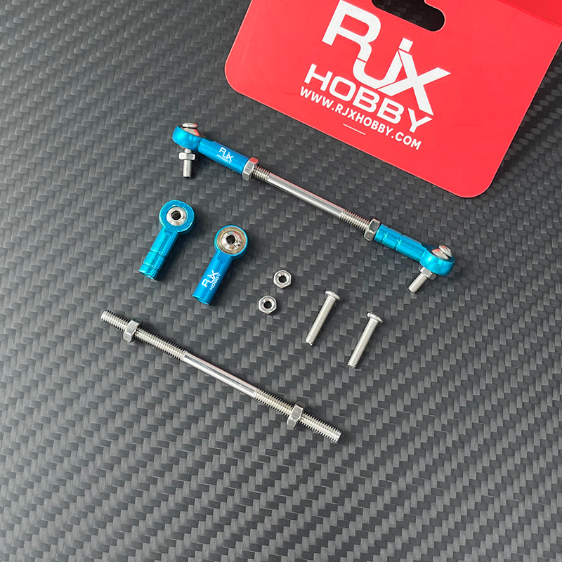RJX 5pcs M4 Aluminum Positive and Negative Thread Ball Head Tie Rod End Joint 