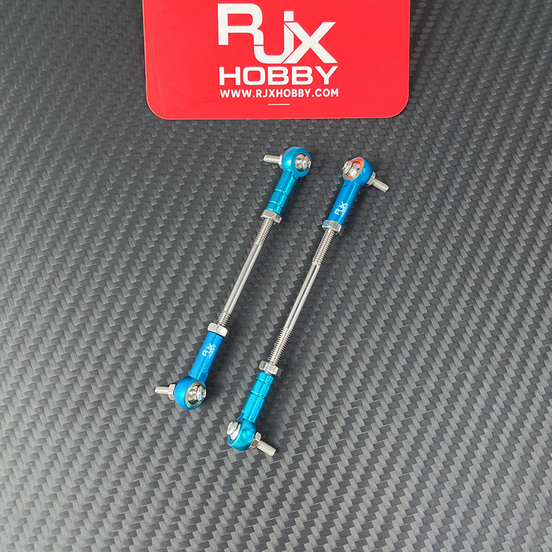 RJX 5pcs M4 Aluminum Positive and Negative Thread Ball Head Tie Rod End Joint 