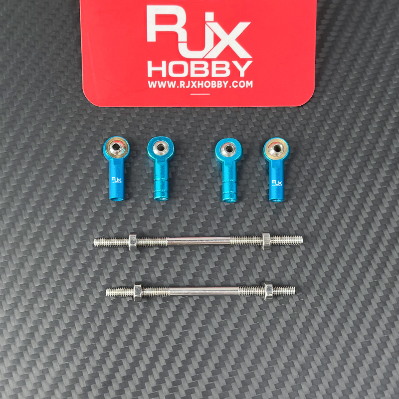 RJX 5pcs M4 Aluminum Positive and Negative Thread Ball Head Tie Rod End Joint 