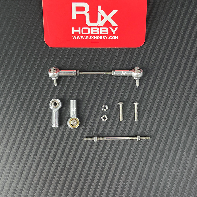 RJX 5pcs M3 Aluminum Positive and Negative Thread Ball Head Tie Rod End Joint 