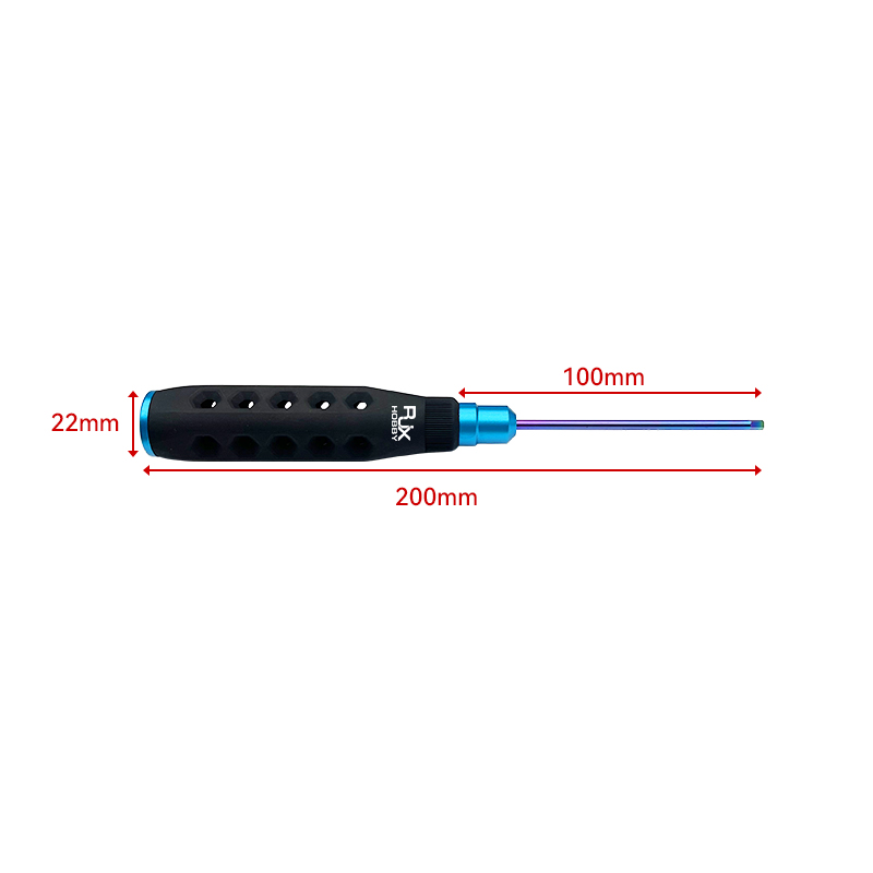 RJX 4Pcs HSS Titanized Hex Screwdriver 1.5 2.0 2.5 3.0mm High-Strength Insulated Anti-Slip Rubber Handle