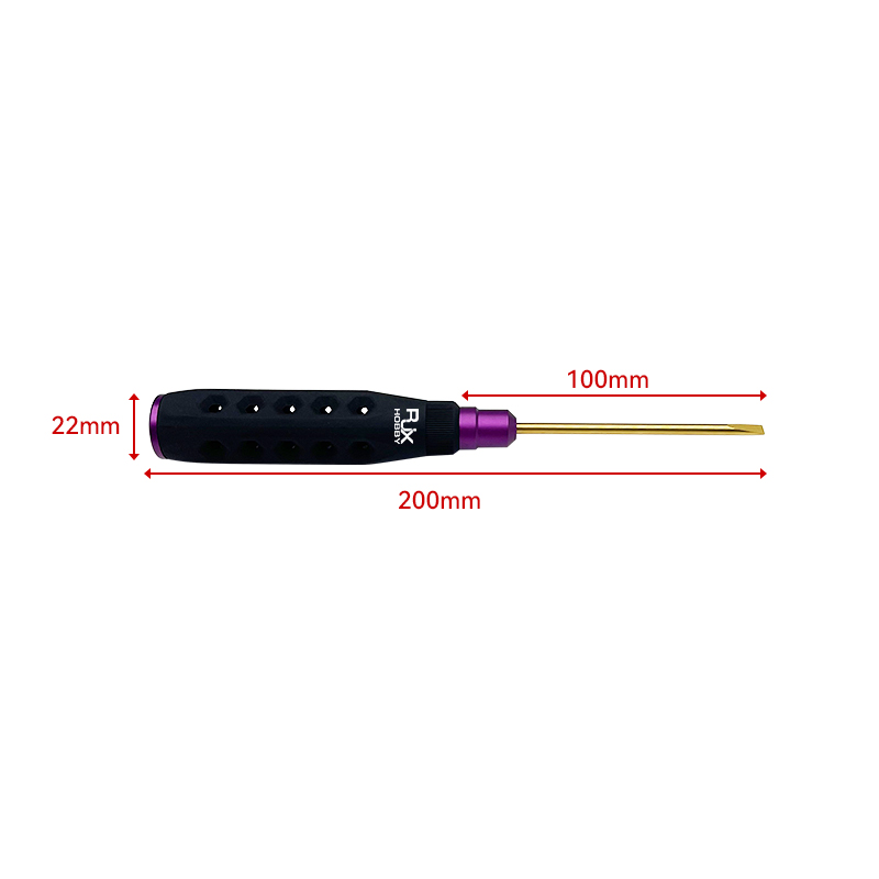 RJX 4pcs HSS titanized Flat Head Screw driver Tools 3.0 4.0 5.0 5.8mm High-Strength Insulated Anti-Slip Rubber Handle