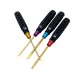 RJX 4pcs HSS titanized Flat Head Screw driver Tools 3.0 4.0 5.0 5.8mm High-Strength Insulated Anti-Slip Rubber Handle