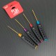 RJX 4Pcs HSS Titanized Hex Screwdriver 1.5 2.0 2.5 3.0mm High-Strength Insulated Anti-Slip Rubber Handle
