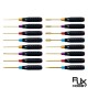 RJXHOBBY HSS titanized Hex /Nut/ Phillips/ Flat Screwdriver 16 pcs kits High-Strength Insulated Anti-Slip Rubber Handle