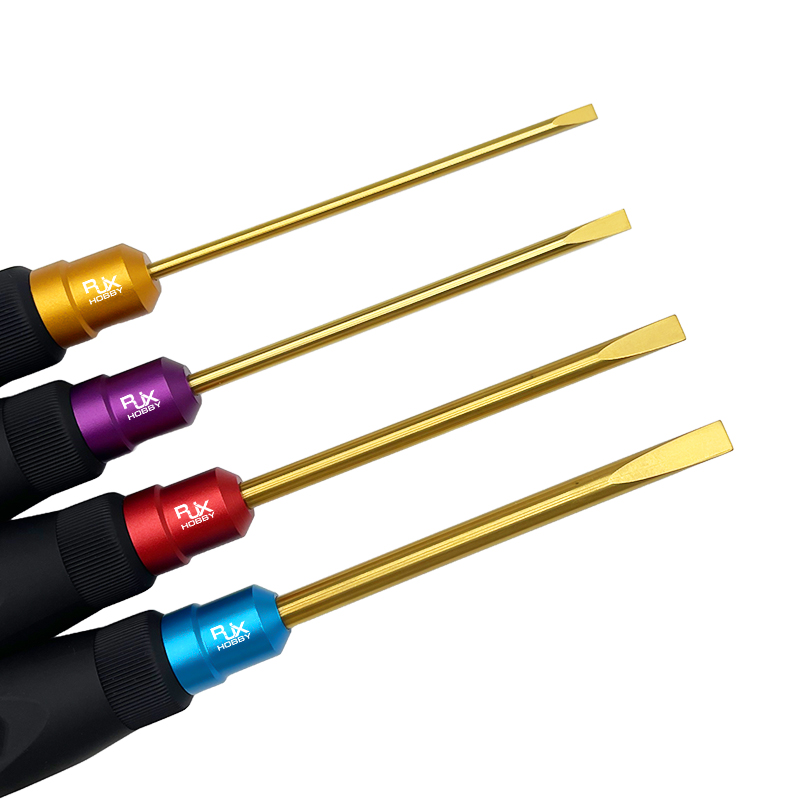 RJXHOBBY HSS titanized Hex /Nut/ Phillips/ Flat Screwdriver 16 pcs kits High-Strength Insulated Anti-Slip Rubber Handle