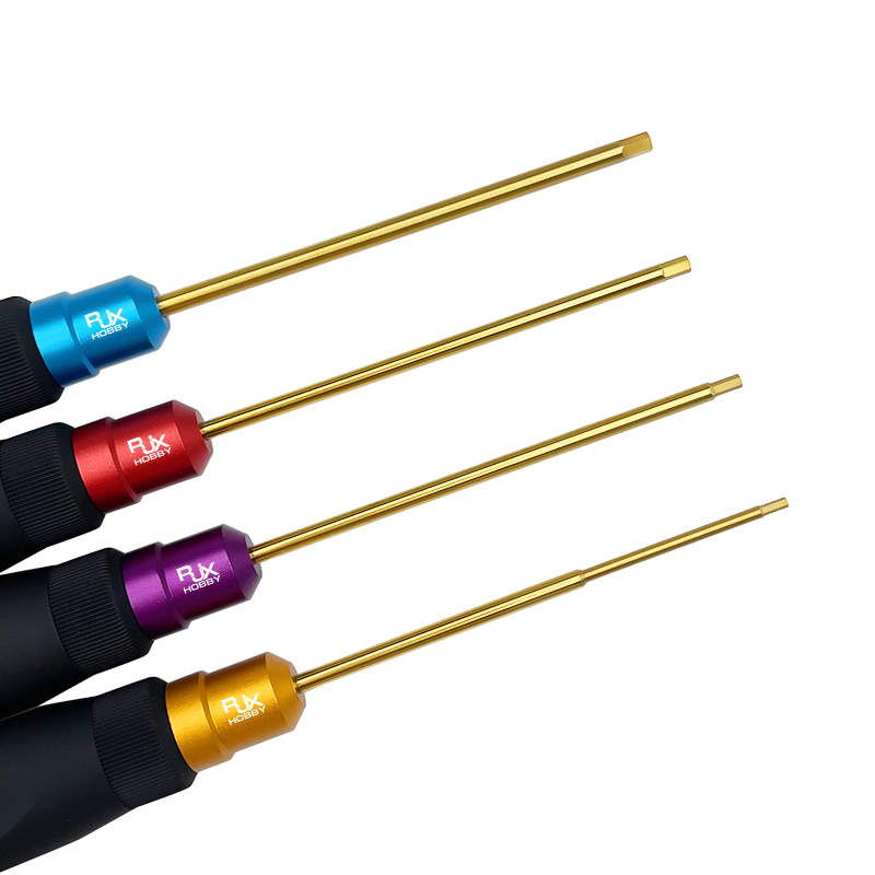 RJXHOBBY HSS titanized Hex /Nut/ Phillips/ Flat Screwdriver 16 pcs kits High-Strength Insulated Anti-Slip Rubber Handle