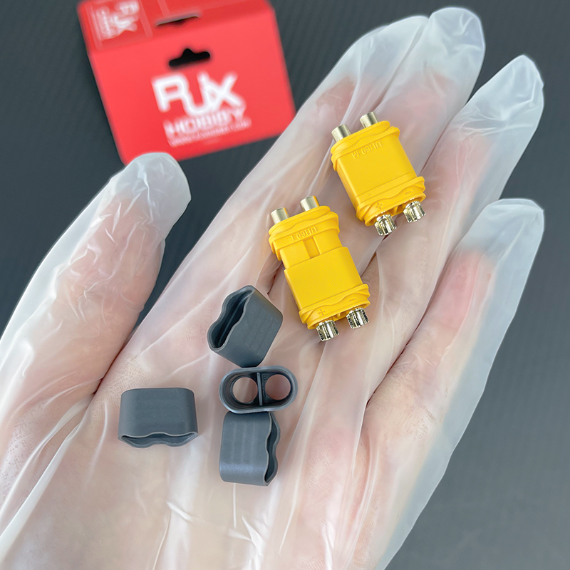 RJXHOBBY 5 Sets Amass  UH60 Male Female Bullet Connectors Power Plugs(with caps) for RC Lipo Battery