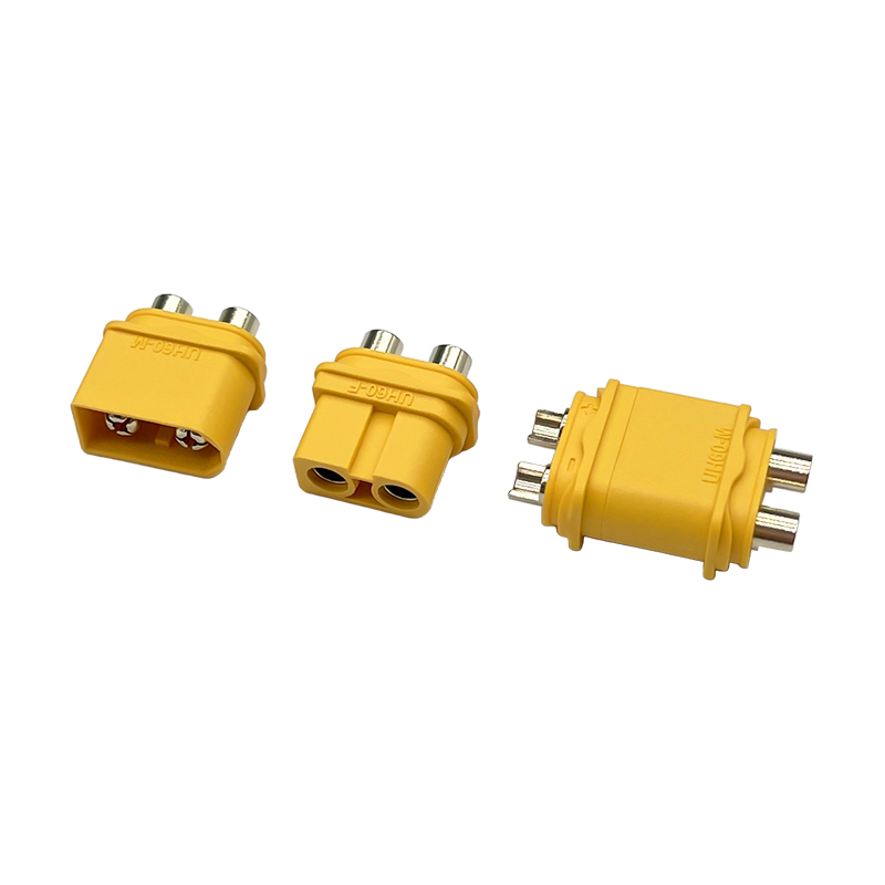 RJXHOBBY 5 Sets Amass  UH60 Male Female Bullet Connectors Power Plugs(with caps) for RC Lipo Battery