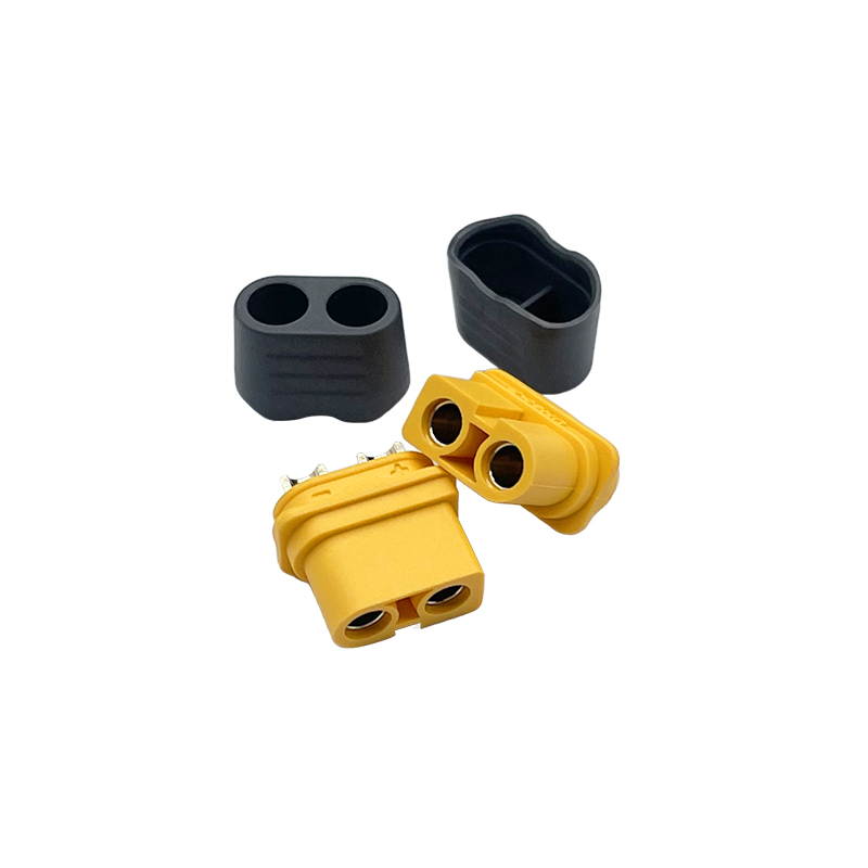 RJXHOBBY 5 Sets Amass  UH60 Male Female Bullet Connectors Power Plugs(with caps) for RC Lipo Battery