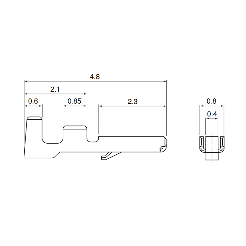 RJX Tin Plated Crimp Socket Connector 26-30AWG Wire Crimp Terminal