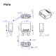 RJXHOBBY 5 Sets Amass ICX301 XT30 2+1 Plug Connector Male Female signal Pin for FPV Drone Adapter