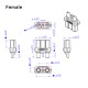 RJXHOBBY 5 Sets Amass ICX301 XT30 2+1 Plug Connector Male Female signal Pin for FPV Drone Adapter