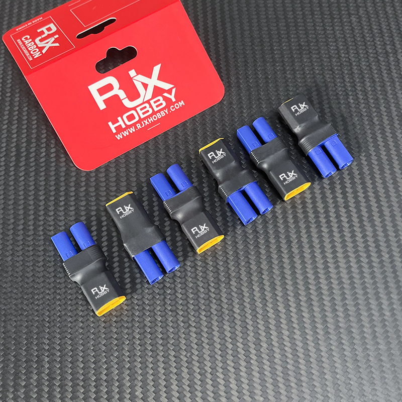 RJXHOBBY 5pcs XT60 Male to EC5 Female Connector Adapter 