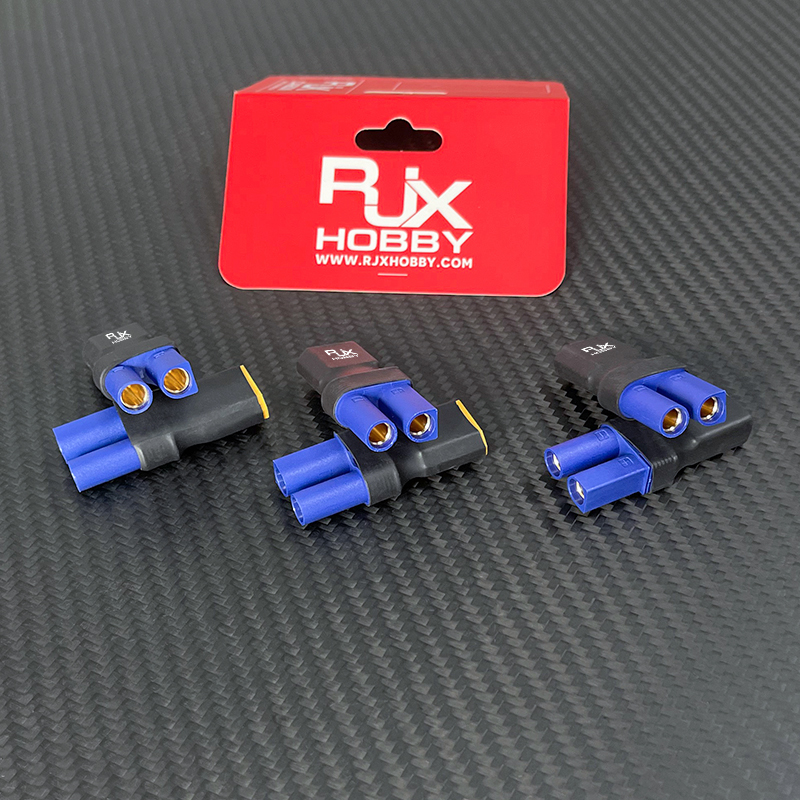 RJXHOBBY 5pcs XT60 Male to EC5 Female Connector Adapter 