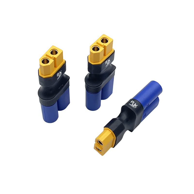 RJXHOBBY 5pcs XT60 Female to EC5 Male Connector Adapter 