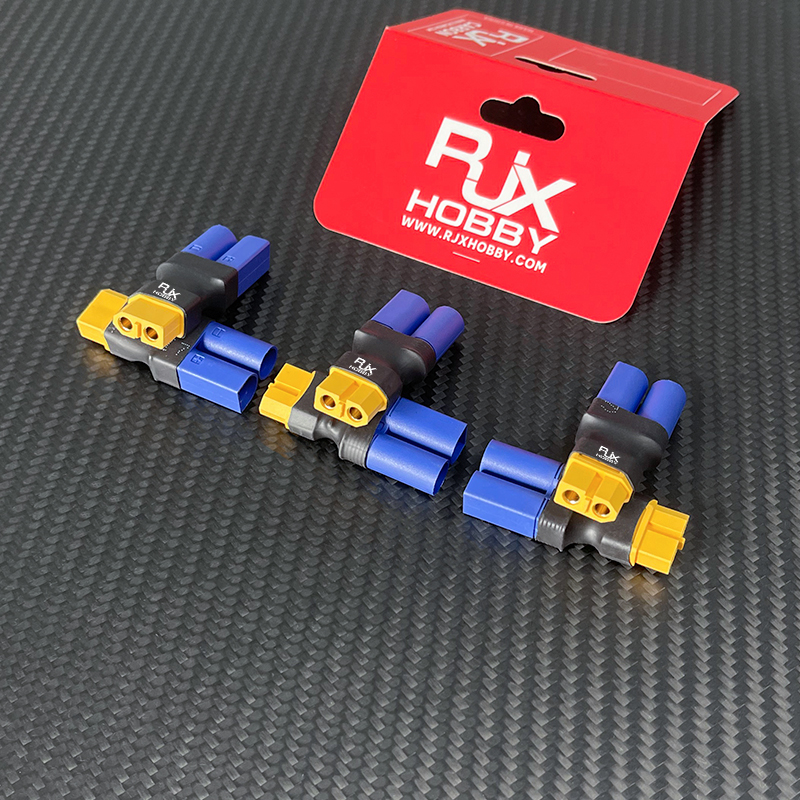 RJXHOBBY 5pcs XT60 Female to EC5 Male Connector Adapter 