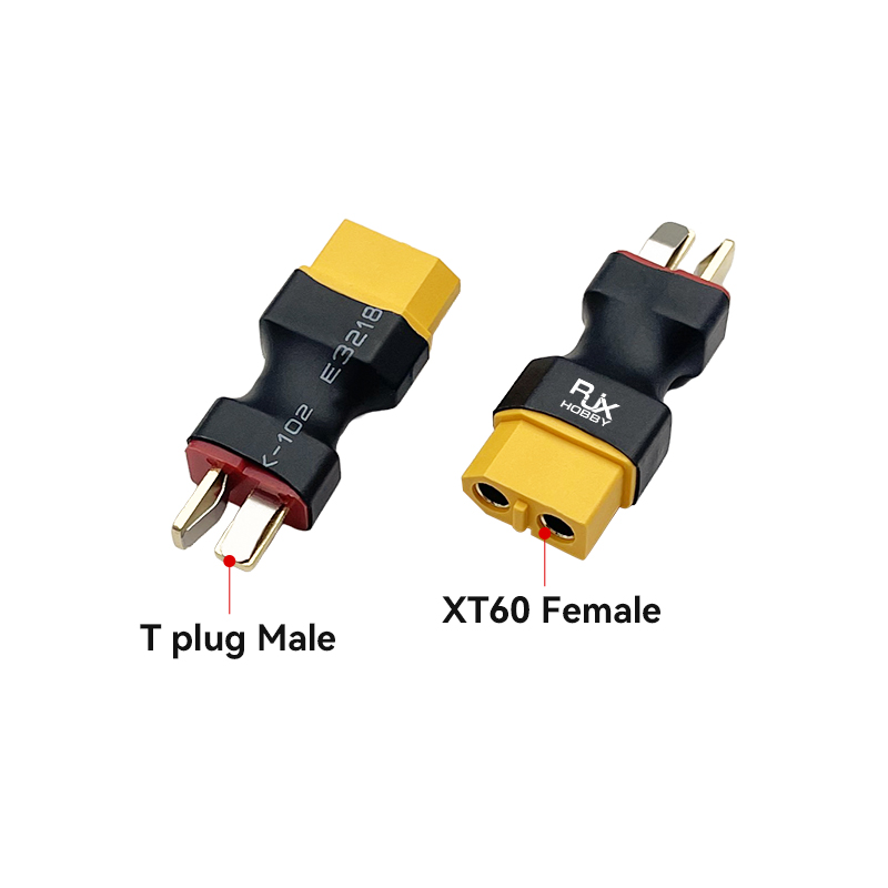 RJXHOBBY 5pcs  XT60 Female to Male T -Plug Connector Adapter 