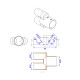 RJXHOBBY 1pcs  40 to 30mm Double propeller common shaft arm