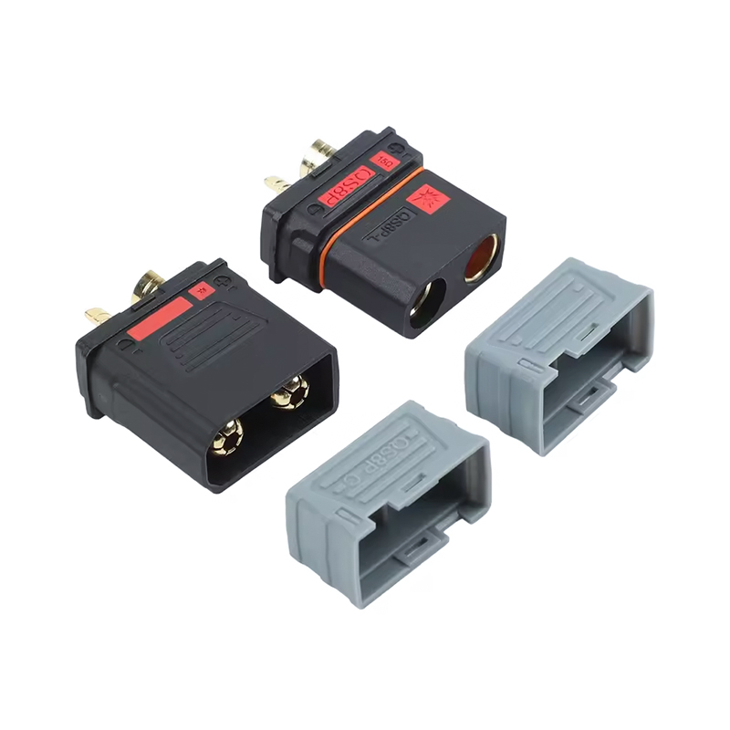 RJX 1Pair QS8P-L Battery Connector Large Current Golden Plated Male Female Plugs with Sheath