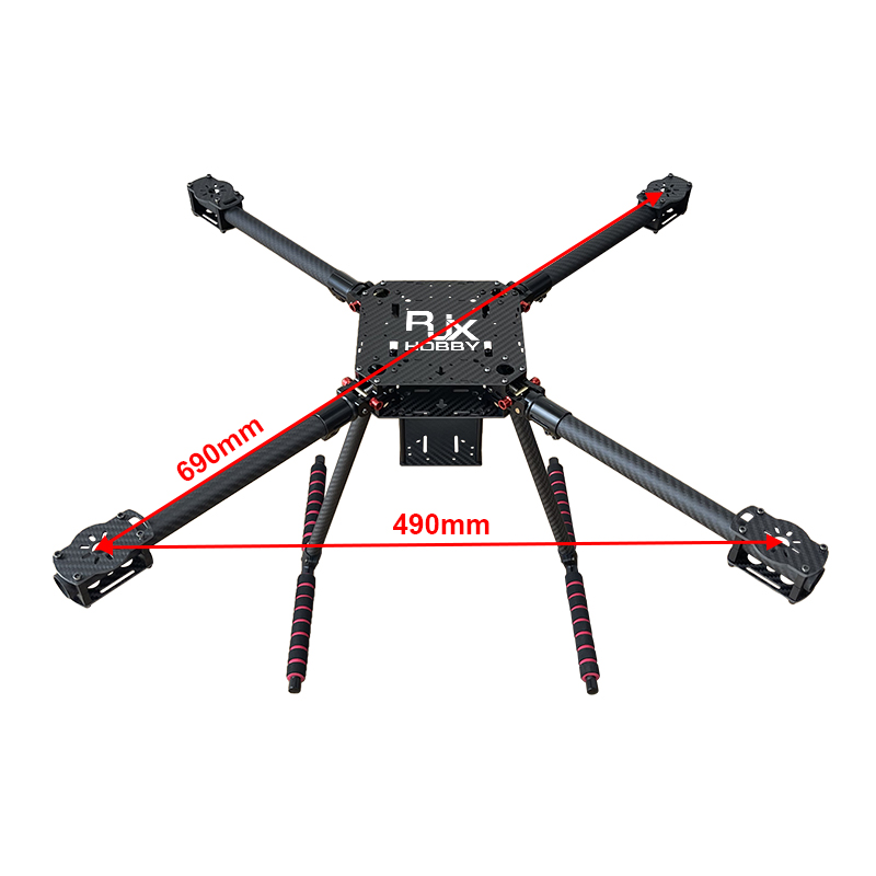 RJX 680 4 Axis Carbon Fiber Quadcopter Frame Umbrella Folding Drone