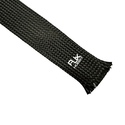 RJX 5M 4-40mm Braided Carbon Fibre Sleeve High Strength Wear-Resistant Telescopic Braided Mesh Tube