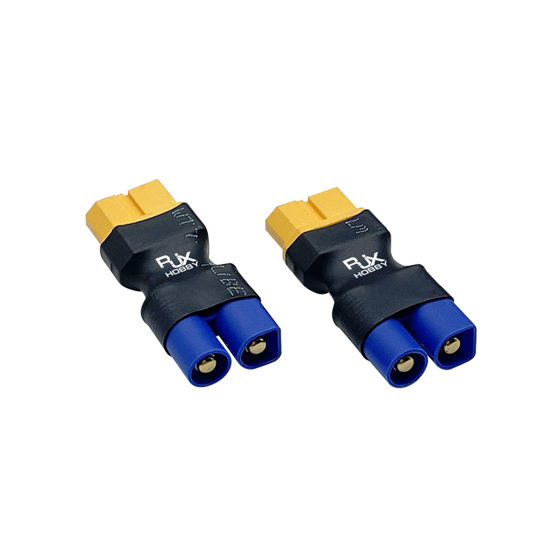 RJXHOBBY 5pcs XT60 Female to EC3 Male Connector Adapter