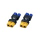 RJXHOBBY 5pcs XT60 Female to EC3 Male Connector Adapter