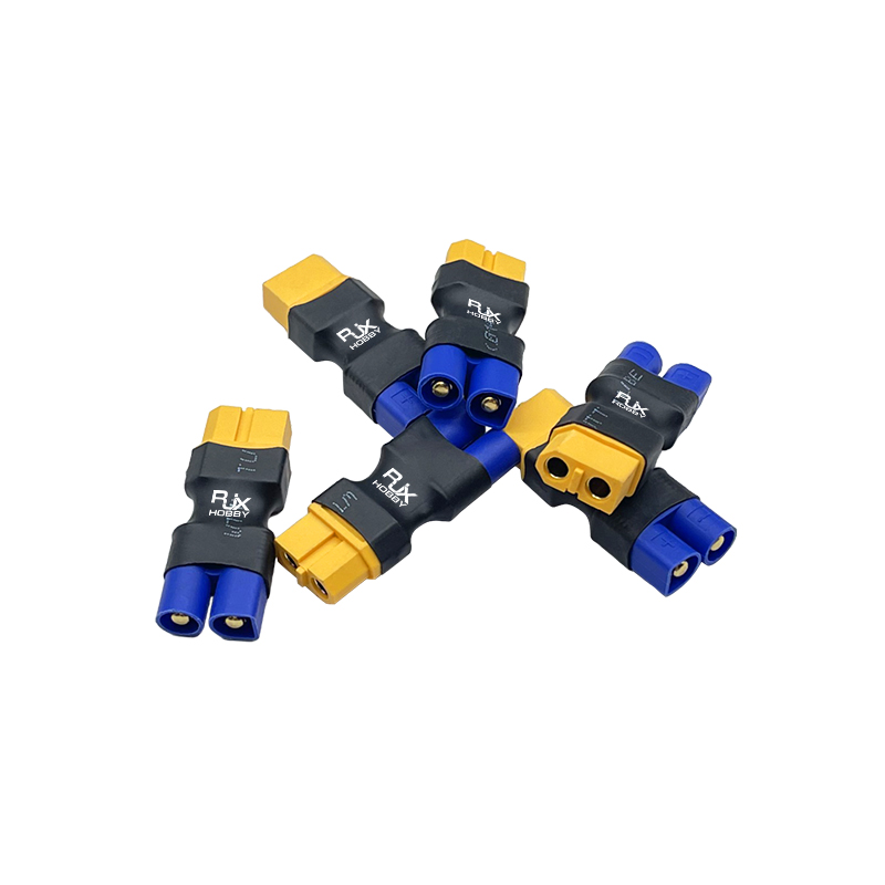 RJXHOBBY 5pcs XT60 Female to EC3 Male Connector Adapter