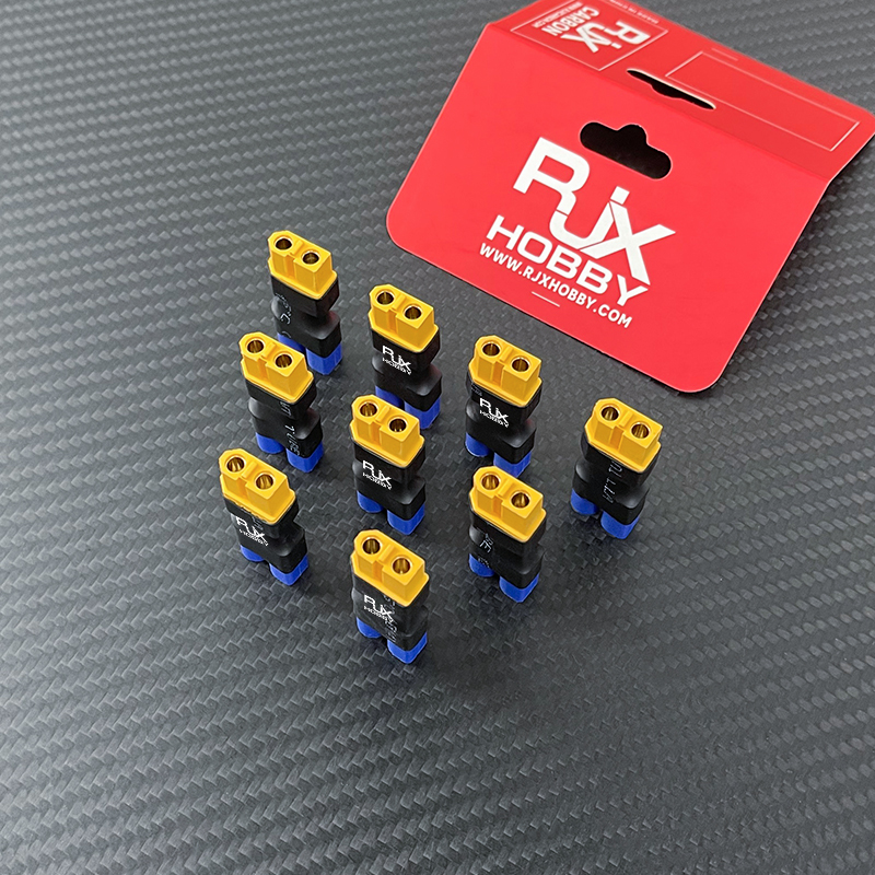 RJXHOBBY 5pcs XT60 Female to EC3 Male Connector Adapter