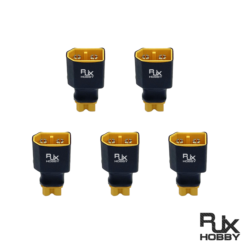 RJX 5pcs XT60 Male To XT30 Female battery converter plug