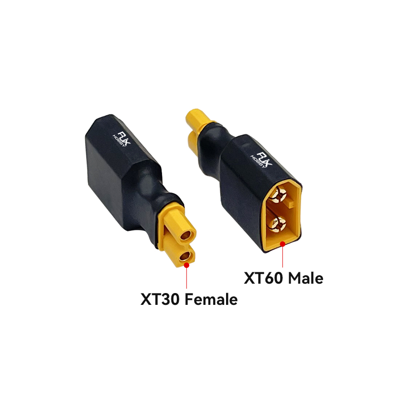 RJX 5pcs XT60 Male To XT30 Female battery converter plug