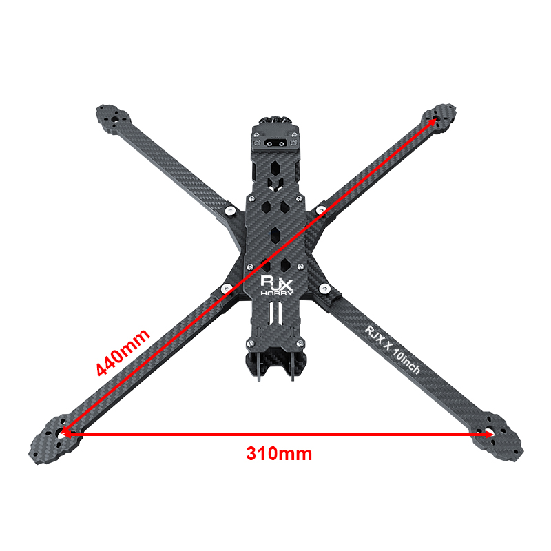 RJX X 10inch Carbon Fiber Frame Kit For RC FPV Racing Drone