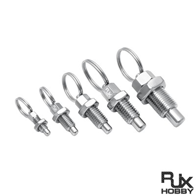 RJX 10pcs Stainless Steel Pull Ring Knob Split Spring Positioning Lock Grip Screw Indexing Pin M6M8M10M12M16