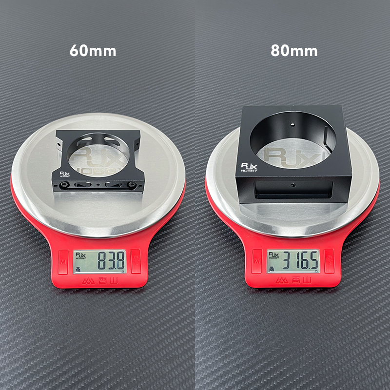 RJX 1pcs 60mm/80mm Alum Pipe clamps for carbon fiber tube