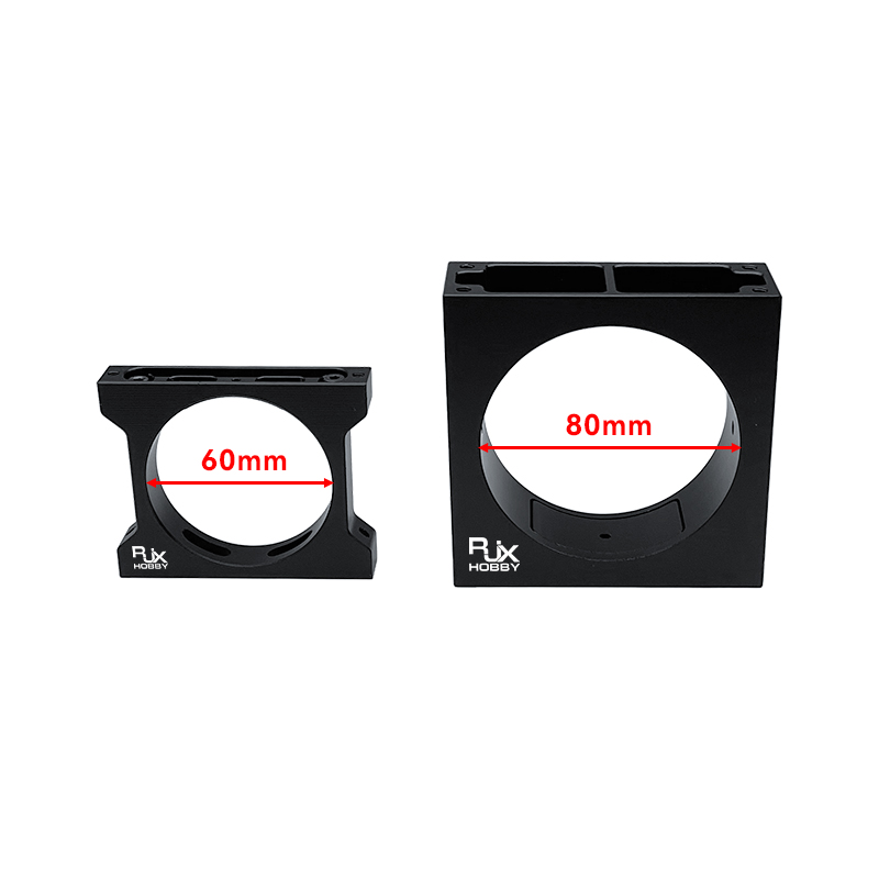 RJX 1pcs 60mm/80mm Alum Pipe clamps for carbon fiber tube